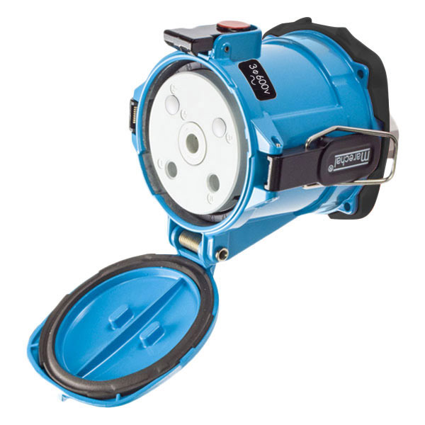 39-94182-K14 - DR150 RECEPTACLE METAL BLUE SIZE 5 TYPE 3R 2P+G 150A 600 VAC 60 Hz NO AUX